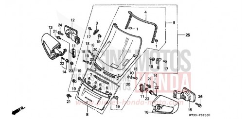 WIND SCREEN ST1100L de 1990